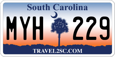 SC license plate MYH229
