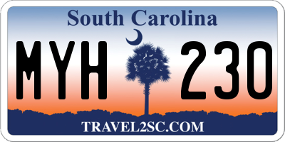 SC license plate MYH230