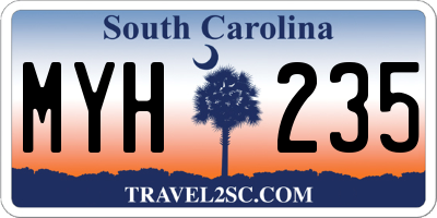 SC license plate MYH235