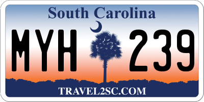 SC license plate MYH239