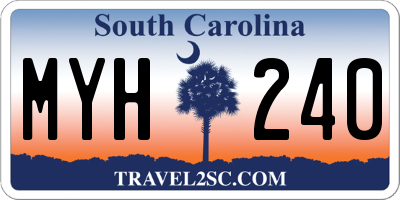 SC license plate MYH240