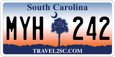 SC license plate MYH242