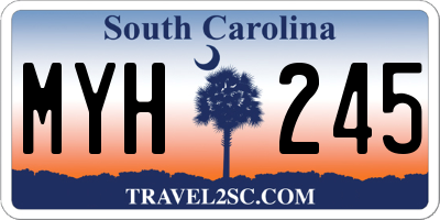 SC license plate MYH245