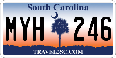 SC license plate MYH246