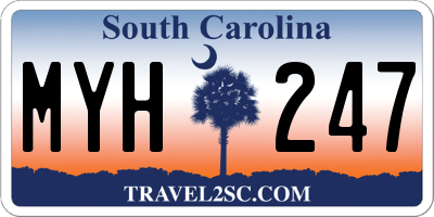 SC license plate MYH247