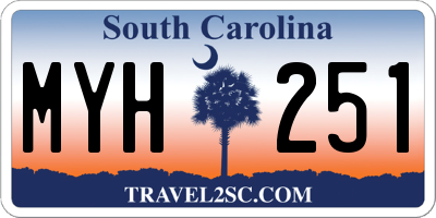 SC license plate MYH251