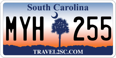 SC license plate MYH255