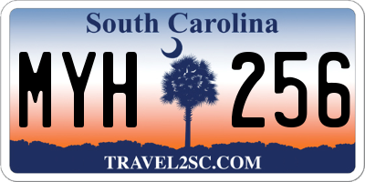 SC license plate MYH256