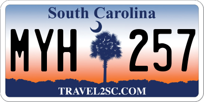 SC license plate MYH257