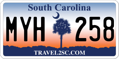 SC license plate MYH258
