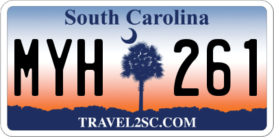 SC license plate MYH261
