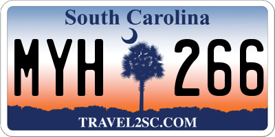 SC license plate MYH266
