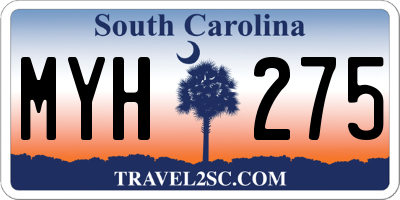 SC license plate MYH275