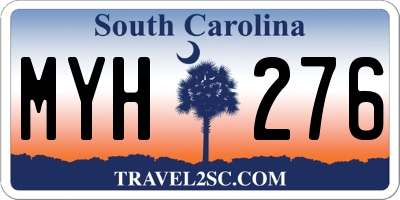 SC license plate MYH276