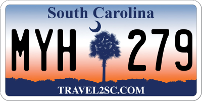 SC license plate MYH279