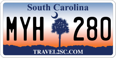 SC license plate MYH280