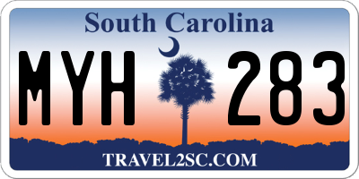 SC license plate MYH283