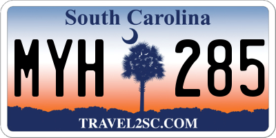 SC license plate MYH285