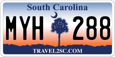 SC license plate MYH288