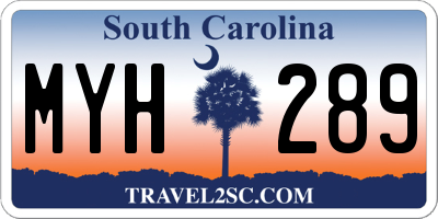 SC license plate MYH289