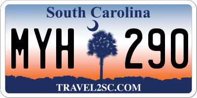 SC license plate MYH290