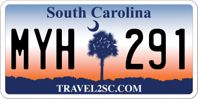 SC license plate MYH291