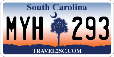 SC license plate MYH293
