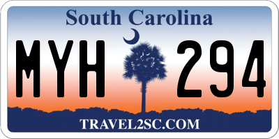 SC license plate MYH294