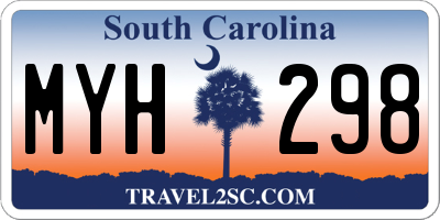 SC license plate MYH298