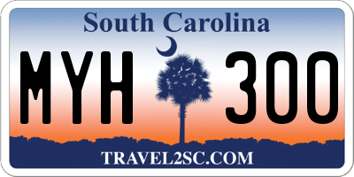 SC license plate MYH300