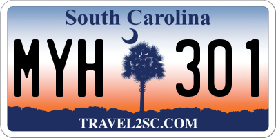 SC license plate MYH301