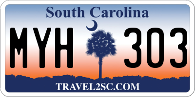 SC license plate MYH303