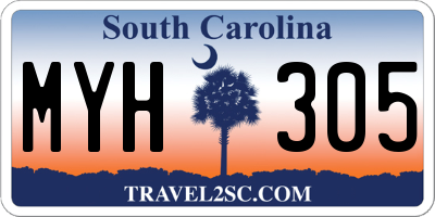 SC license plate MYH305