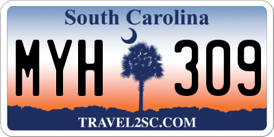 SC license plate MYH309