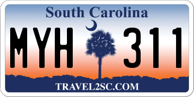 SC license plate MYH311