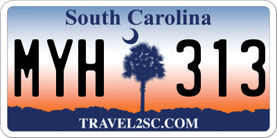 SC license plate MYH313