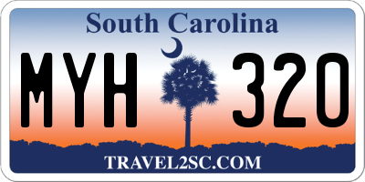 SC license plate MYH320