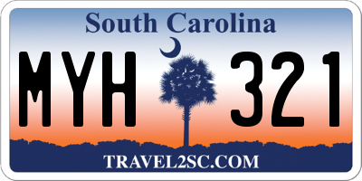 SC license plate MYH321