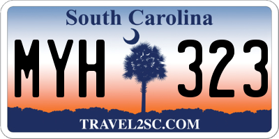SC license plate MYH323