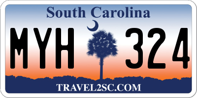 SC license plate MYH324