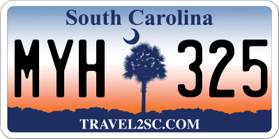 SC license plate MYH325