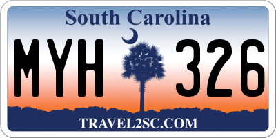 SC license plate MYH326
