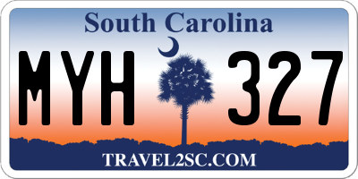 SC license plate MYH327