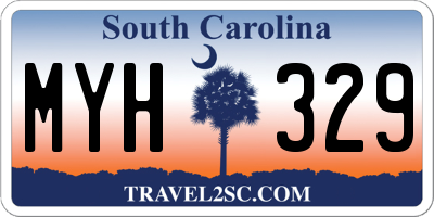 SC license plate MYH329