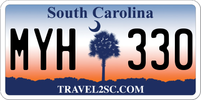 SC license plate MYH330