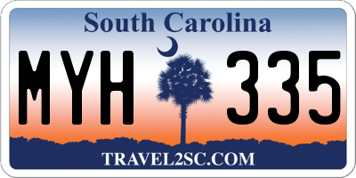 SC license plate MYH335