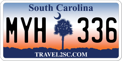 SC license plate MYH336