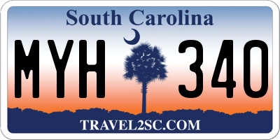 SC license plate MYH340