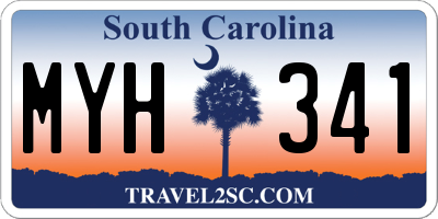 SC license plate MYH341