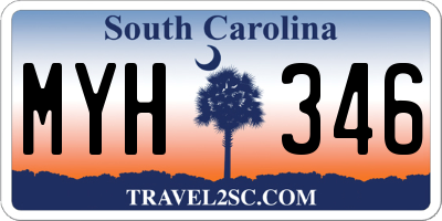 SC license plate MYH346